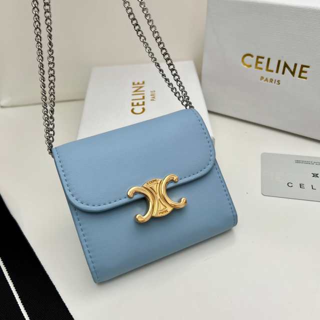 CELINE セリーヌ celine スモール ウォレット 新品 ミニ フラップ 三